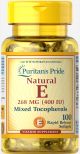 Puritan's Pride Vitamin E 268mg (400IU) 100 Fast Release Softgels 460