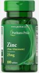 Puritan's Pride Zinc 25 mg 100 tablets 2000