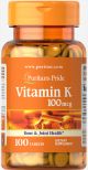 Puritan's Pride Vitamine K 100 mcg 100 tablets 3070