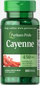 Puritan's Pride Cayenne (Capsicum) 450 mg 100 capsules 3290