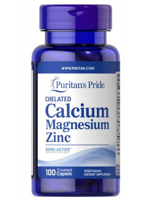 Puritan's Pride Chelated Calcium magnesium Zinc 100 tablets 4290