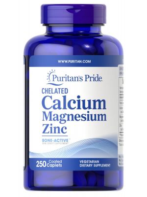Puritan's Pride Chelated Calcium magnesium Zinc 250 tablets 4293
