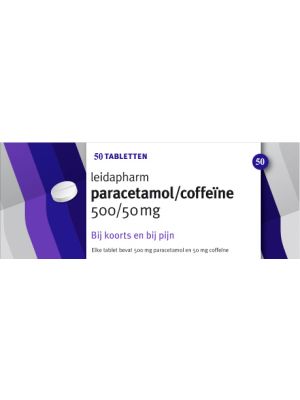 Paracetamol & coffeine 50 tabletten Leidapharm®