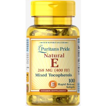 Puritan's Pride Vitamin E 268mg (400IU) 100 Fast Release Softgels 460