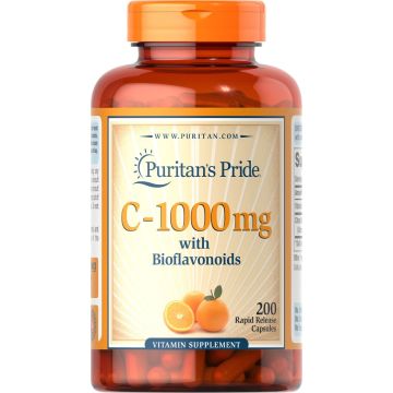 Puritan's Pride Vitamin C 1000mg with Bioflavonoids 200 Capsules 1413