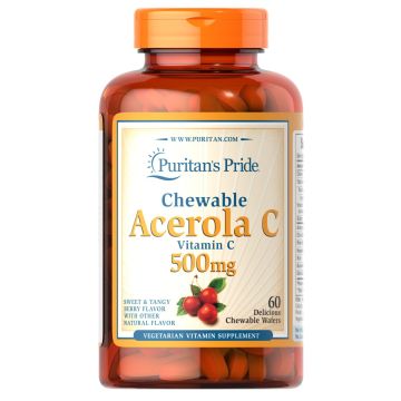 Puritan's Pride Acerola C-500/500mg 60 Chewable Tablets 5000