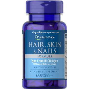 Puritan's Pride Skin Hair and Nails Formula 60 tablets 7580