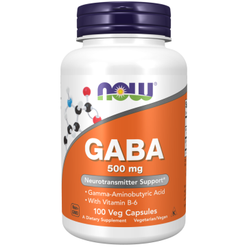 NOW GABA 500 mg 100 Veg Caps