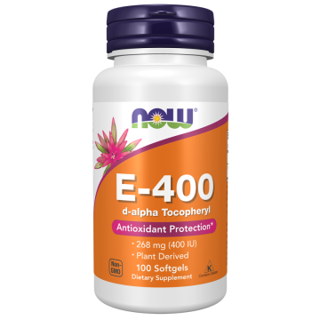 NOW Vitamine E-400 D-Alpha Tocopherols 100 Softgels