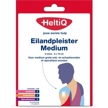 HeltiQ Island Plaster Medium 8 x 10 cm – 5 pcs