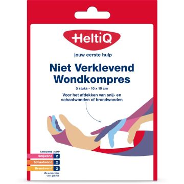 HeltiQ Non-Adherent Wound Dressing 10 x 10 cm 5 pcs