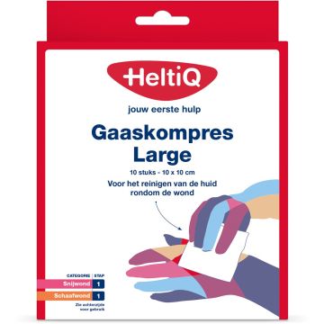 HeltiQ Gauze Pad Large 10 x 10 cm 10 pcs