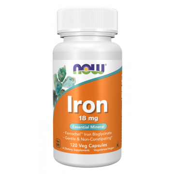 NOW Iron 18 mg 120 capsules