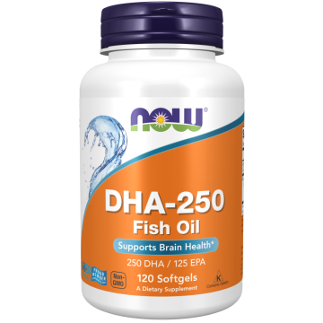 NOW DHA-250 Fish Oil 120 softgels