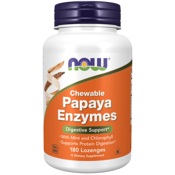 NOW Chewable Papaya Enzymes 180 Lozenges