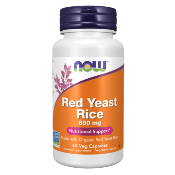 NOW Red Yeast Rice 600 mg 60 Veg Capsules