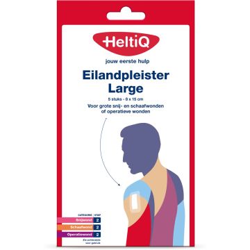 HeltiQ Island Plaster Large 8 x 15 cm – 5 pcs