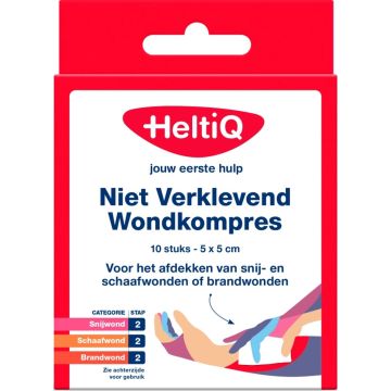HeltiQ Non-Adherent Wound Dressing 5 x 5 cm 10 pcs