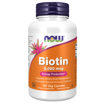 NOW Biotin 5000 mcg 120 capsules