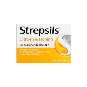 Strepsils Citroen & Honing 36 Zuigtabletten