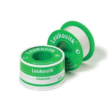 Leukosilk Adhesive Plaster 2.5 cm x 5 cm