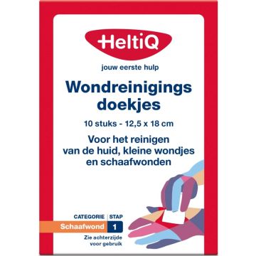 HeltiQ Wound Cleansing Wipes 10 pcs