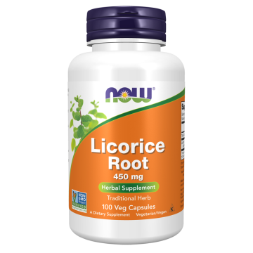 NOW Licorice Root 450 mg 100 capsules