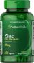 Puritan's Pride Chelated Zinc 50 mg 250 caplets 2063