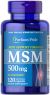 Puritan's Pride MSM 500 mg 120 capsules 2307