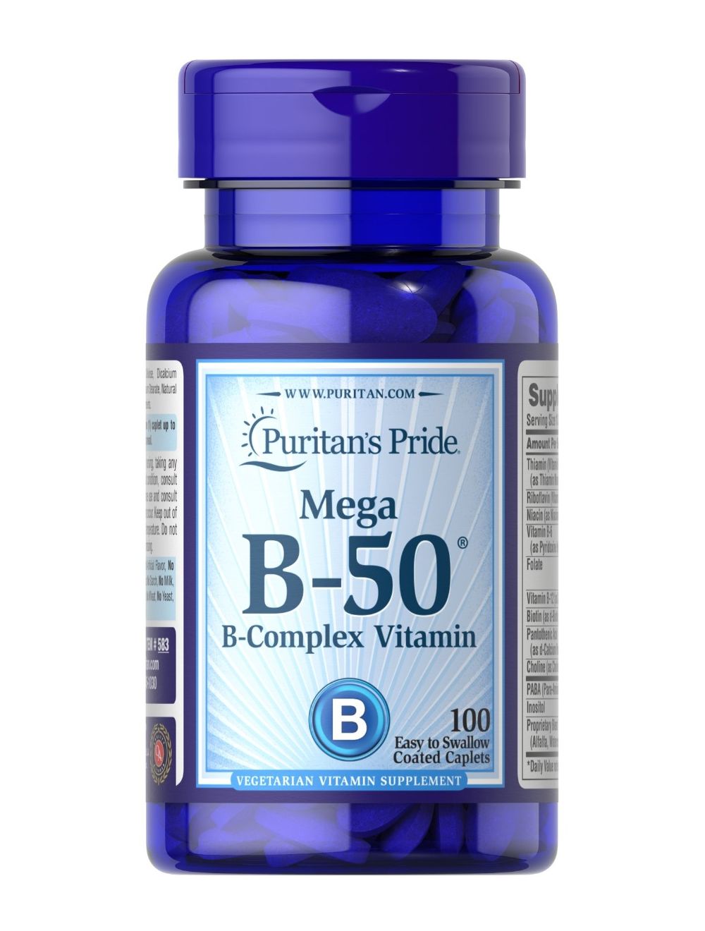 pomp Specimen Ideaal Puritan's Pride Vitamine B-50 complex Vitamin 100 Caplet 583