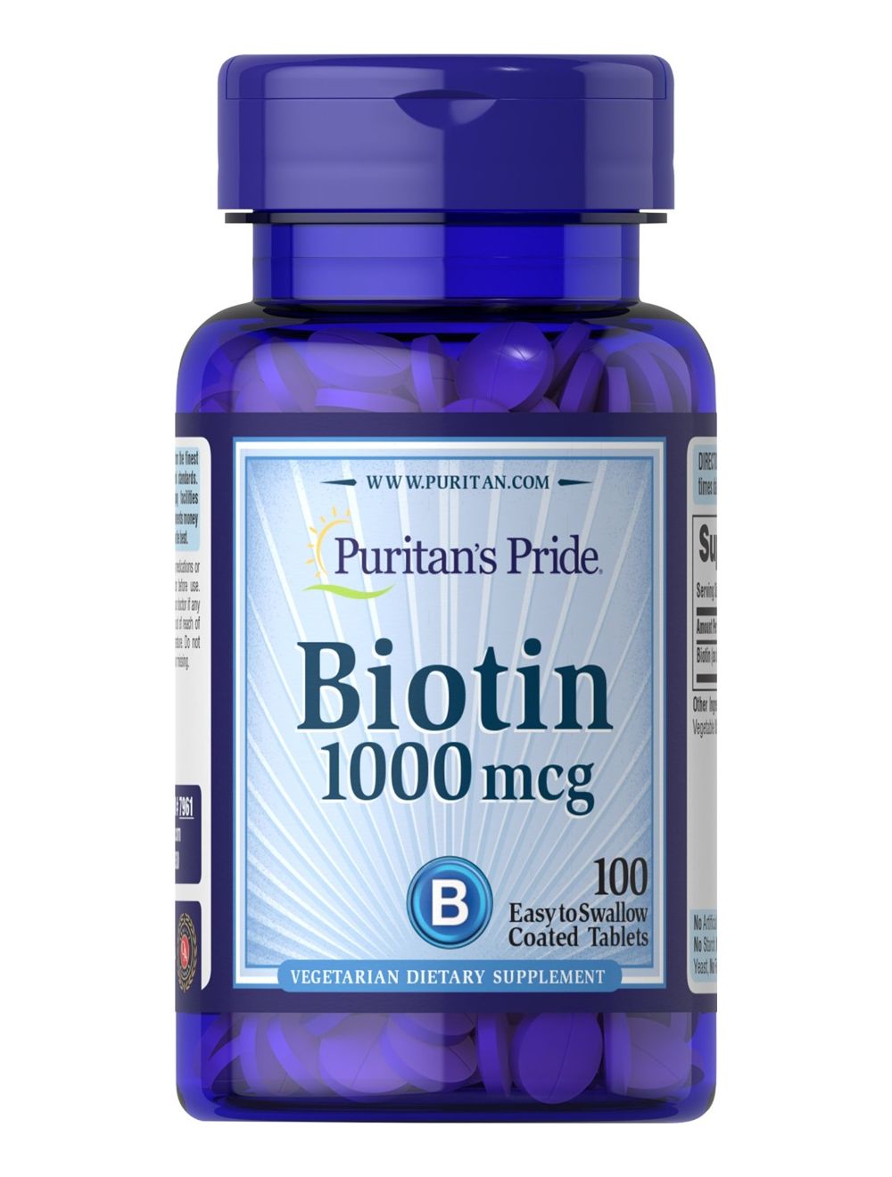 Wijden Ironisch Arresteren Puritan's Pride Biotin 1000 mcg 100 Tabletten 7961