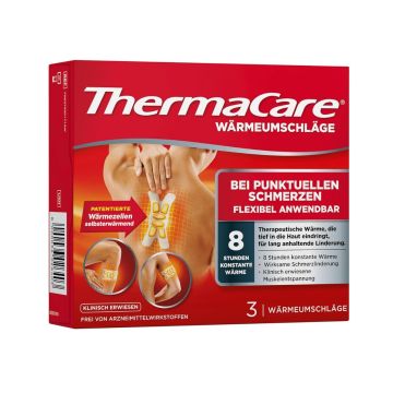 ThermaCare bei punktuellen Schmerzen, 3 Stück, kleines ThermaCare Wärmepflaster zur flexiblen Anwendung, Originalware von Angelini Pharma Deutschland