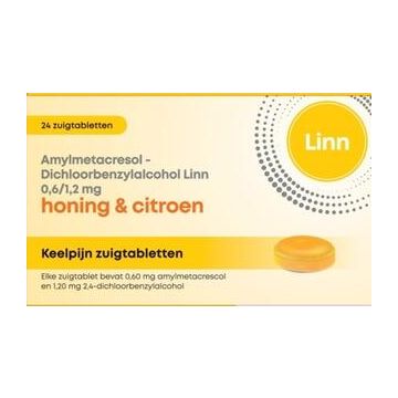 Linn Sore throat lozenges honey & lemon 24 pcs