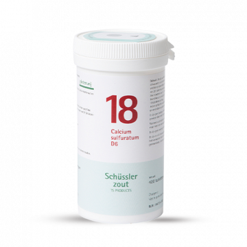 Schussler zout pfluger nr 18 Calcium Sulfuratum D6 400 tabletten Glutenvrij