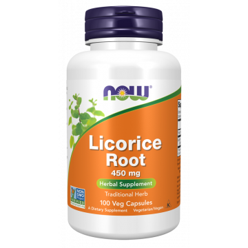 NOW Licorice Root 450 mg 100 capsules
