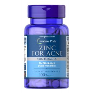 Puritan's Pride zinc for acne 100 tablets 2580