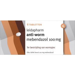 Leidapharm anti-worm mebendazole 100 mg 6 tablets 